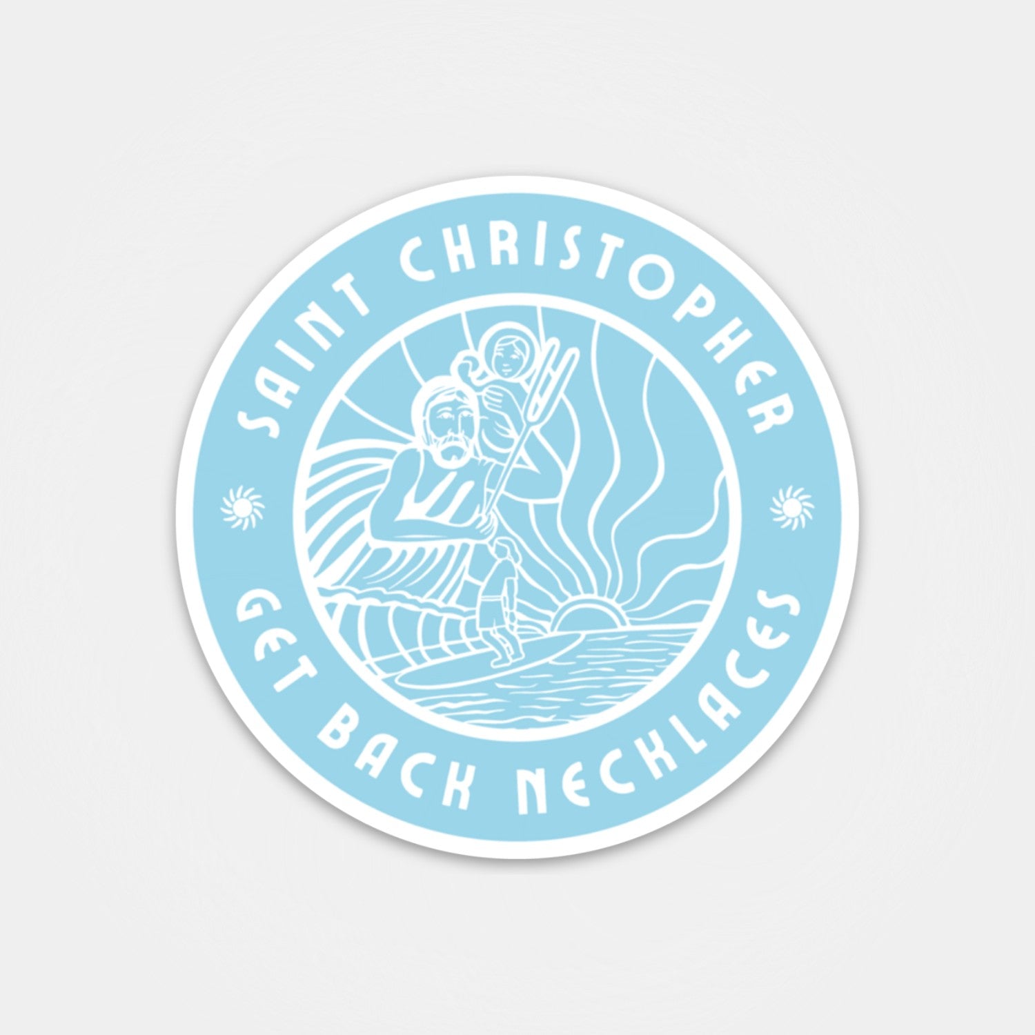 Aqua St. Christopher Sticker