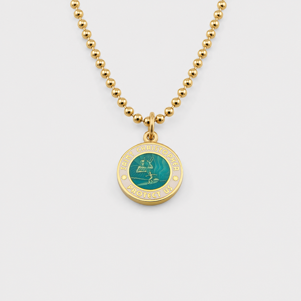 Small - Gold / Aqua White – Get Back Necklaces