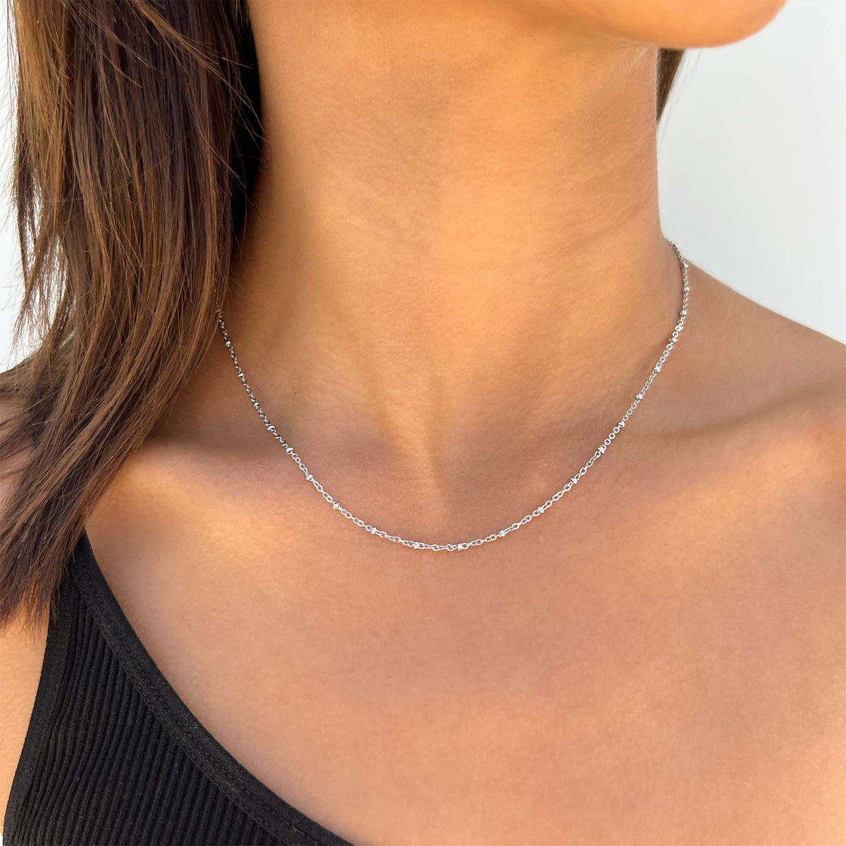 Tiny Diamond CZ Necklace, .925 Sterling Silver Hypoallergenic Single Z –  KesleyBoutique